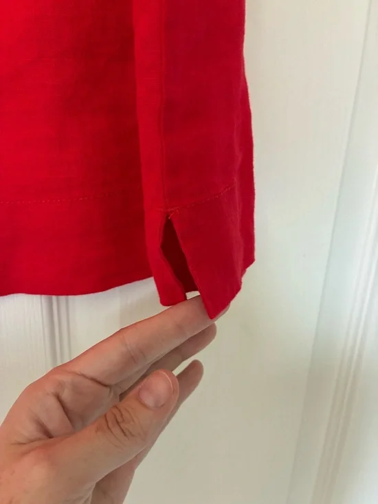 Everlane red linen top- NWOT - Picture 3 of 8